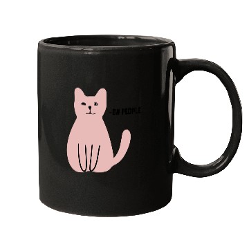 Discover Ew People Funny Sarcastic Cat Art Mugs