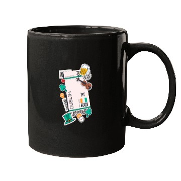 Discover Dublin Ireland Irish Flag Mugs
