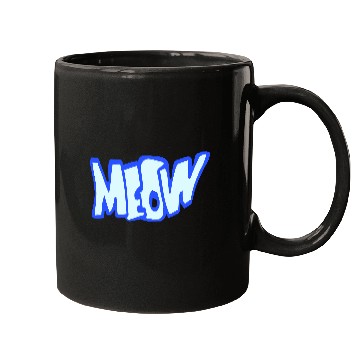 Discover Funny Meow Cat Cartoon Text Quote Comic Letters Mugs