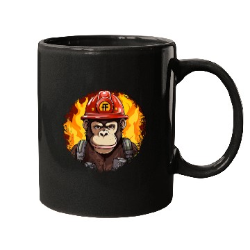 Discover Firefighter monkey Mugs
