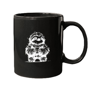 Discover Morning Coffee Sloth Pencil Sketch Mugs