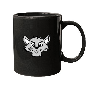 Discover Pretty Cat Looks Happy Cool Lovely Smiling Face Mugs