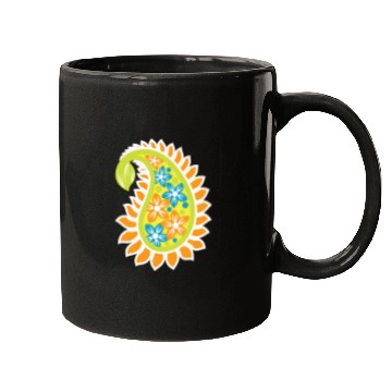 Discover Vibrant Floral Paisley Pattern Mugs