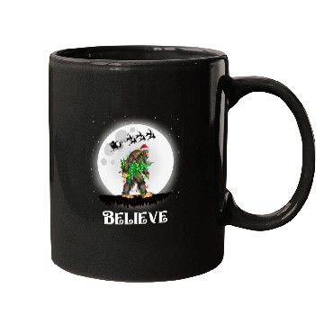 Discover Bigfoot Christmas Tree Lights Believe Sasquatch Mugs