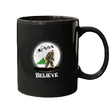 Discover Bigfoot Christmas Tree Lights Believe Sasquatch Mugs