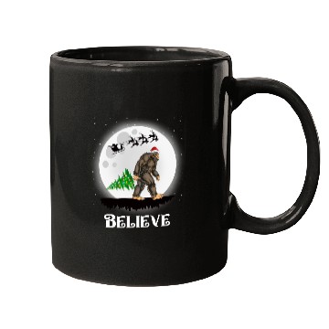Discover Bigfoot Christmas Tree Lights Believe Sasquatch Mugs