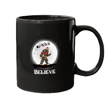 Discover Believe Santa Bigfoot Carrying Gnome Christmas Mugs