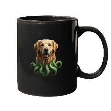 Discover GOLDEN RETRIEVER KRAKEN: SEA'S CUTEST MONSTER Mugs
