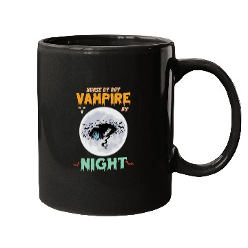 Discover Nurse by day vampire by night Mugs
