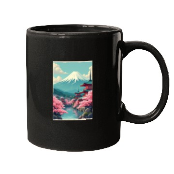 Discover Serenity Beneath Mount Fuji Mugs