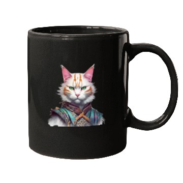 Discover Samurai Cat Guardian Mugs