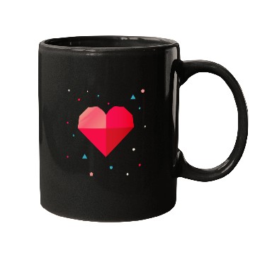 Discover Geometric heart - modern & colorful design Mugs