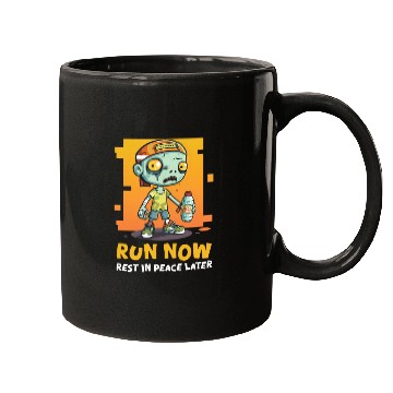 Discover Halloween Runner Run Now, Rest In Peace Later Mugs
