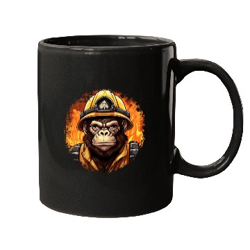 Discover Monkey Firefighter Mugs