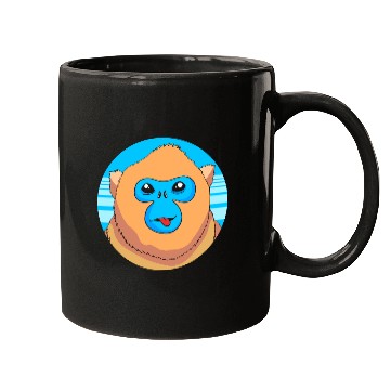 Discover Monkey Lover Cute Snub Nosed Monkey Face Mugs