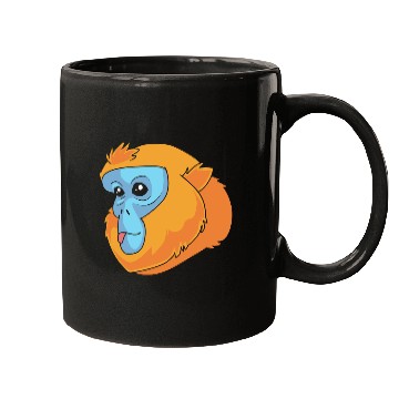 Discover Monkey Lover Golden Snub Nosed Monkey Face Mugs