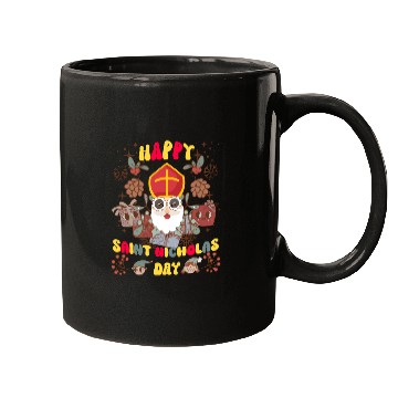Discover Groovy Saint Nicholas Day logo Mugs