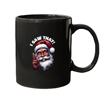 Discover Santa's Watching Festive African American Santa Mugs