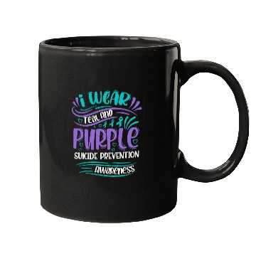 Discover Wellness Collection - I Wear Purple & Teal Mugs