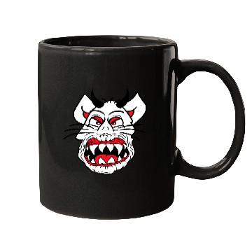 Discover Demon Monster Cat Halloween Fun Horror Devil Horns Mugs