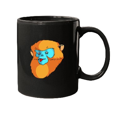 Discover Cute Monkey Face Golden Snub Nosed Monkey Lover Mugs