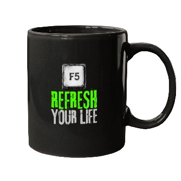 Discover Computer Keyboard F5 Refresh Your Life Mugs