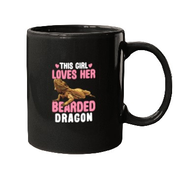 Discover This Girl Loves Her Bearded Dragon Lizard Lover Mugs
