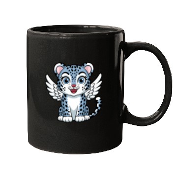 Discover Blue tiger cat with angel wings dreamlike Mugs