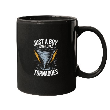 Discover Just a Boy Who Loves Tornadoes Lightning and Storm Mugs