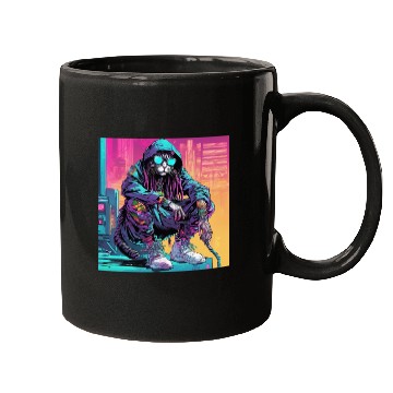 Discover Cyberpunk Rastafari Cat Mugs