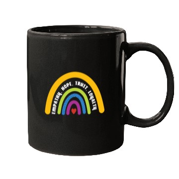 Discover Empathy Hope Trust Loyalty Rainbow Mugs