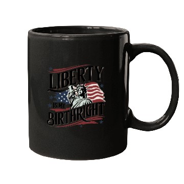 Discover Liberty is My Birthright – Elegant Freedom Design Mugs