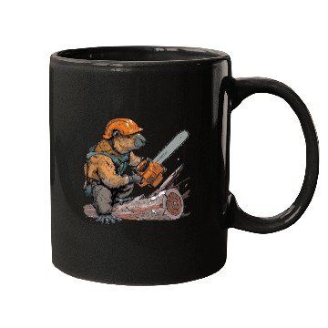 Discover Beaver Lumberjack Chainsaw Mugs