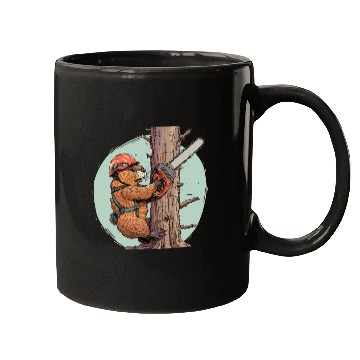 Discover Beaver Lumberjack Chainsaw Mugs