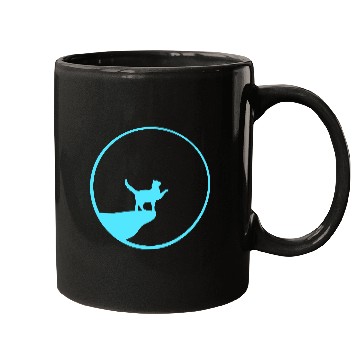 Discover Cat Moon Cliff At Night Werewolf Round Howling Fun Mugs
