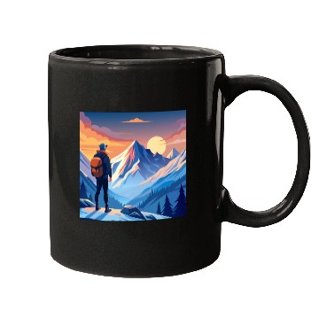 Discover Mountain Hiking Adventure Mugs