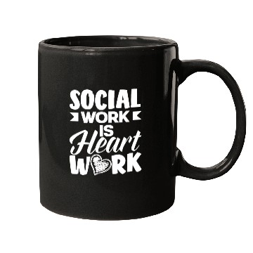 Discover Social Work Is Heart Work Mugs