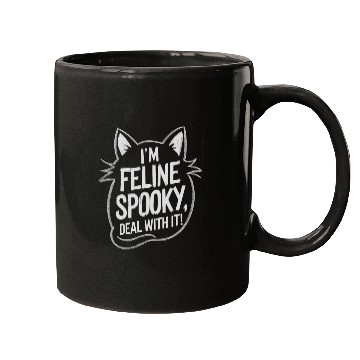 Discover I’m Feline Spooky Cat Halloween Saying Mugs