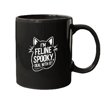 Discover I’m Feline Spooky Cat Halloween Saying Mugs