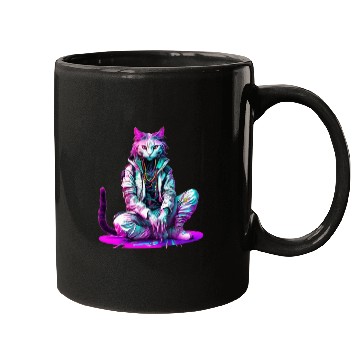 Discover Cyberpunk Rastafarian Cat Mugs