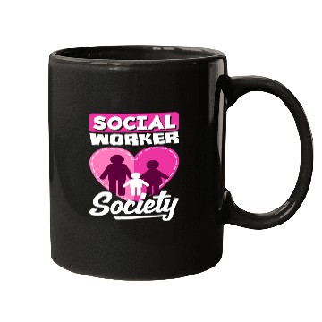 Discover Social Worker Society Heart Family Mugs