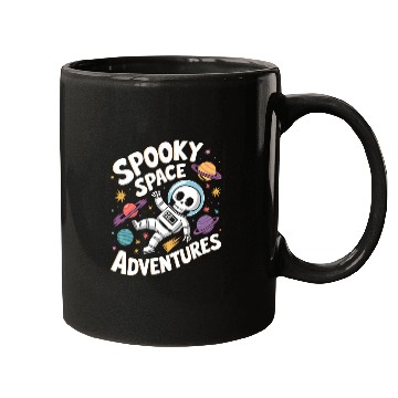 Discover Spooky Space Adventures with Astronaut Skull Mugs