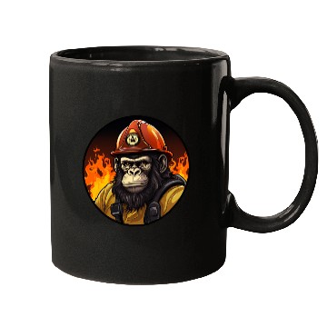 Discover Firefighter monkey Mugs