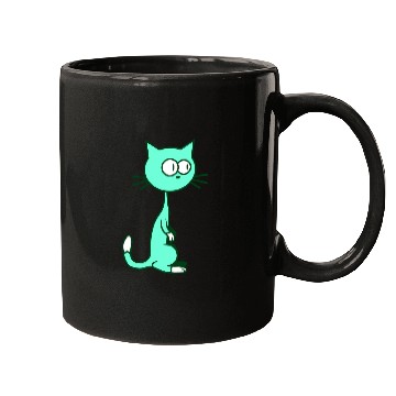Discover Curious Cat Looks Confused Funny Cute Silly Face Mugs