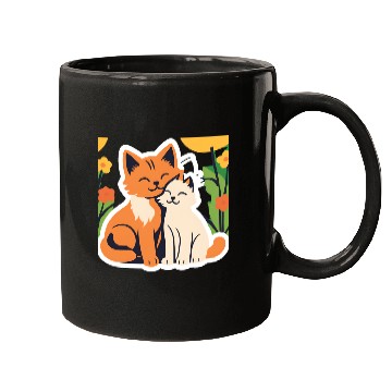 Discover 3d cat dou sweet and joyful Mugs