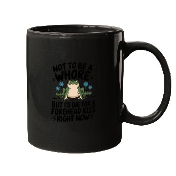 Discover Funny Frog Forehead Kiss Sarcastic Frog Humor Mugs