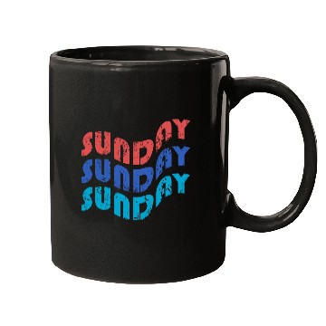 Discover text sunday with theme Tipografi eksperimental Mugs