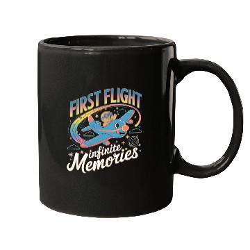 Discover My First Plane Ride First Flight Mugs