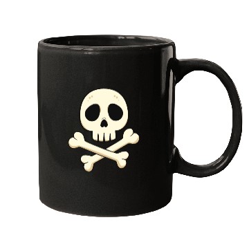 Discover Cartoon skull and crossbones Mugs
