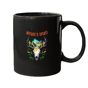 Discover Nature's Spirit - Deer and Mountain Silhouette Mugs